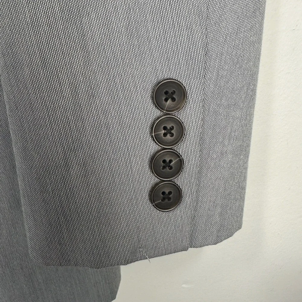 J. Crew Thompson Sport Coat Blazer Men 42L Blue Gray Striped Cotton Half Lined